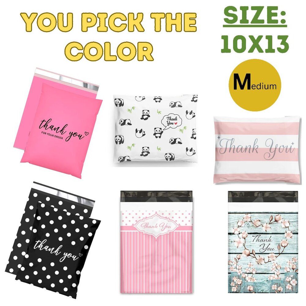 25 count - 10x13 Poly Mailer - You Pick Color